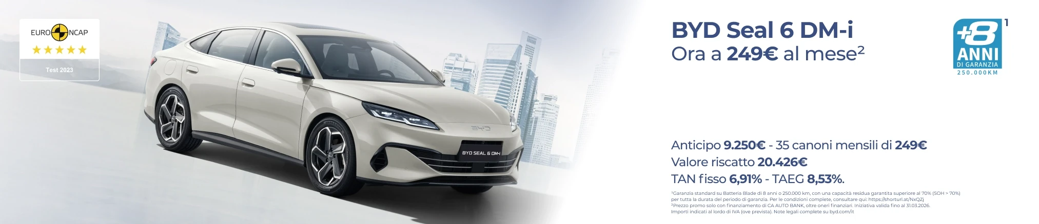 Offerte e promozioni 尊龙凯时 SEAL 6 DM-i con Leasing Privati