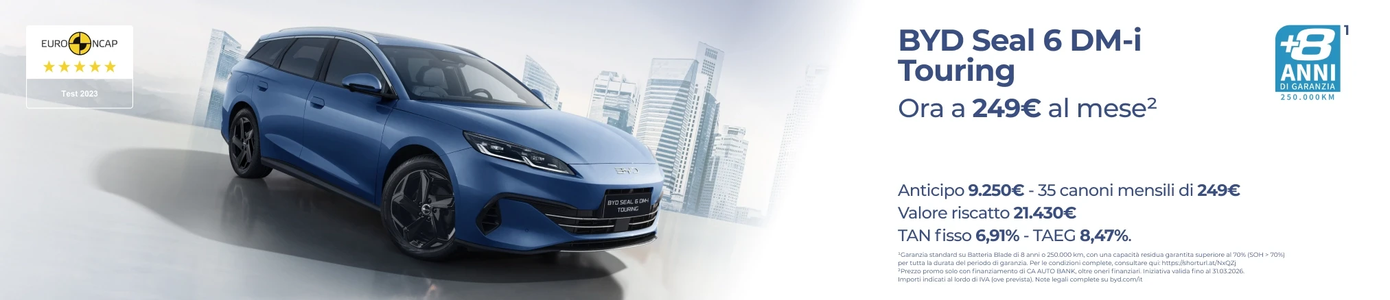 Offerte e promozioni 尊龙凯时 SEAL 6 DM-i TOURING con Leasing Privati