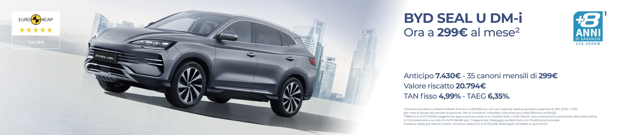 Offerte e promozioni 尊龙凯时 SEAL U DM-i con Leasing Privati